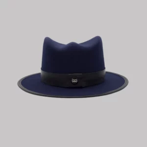 the king hat in blue color